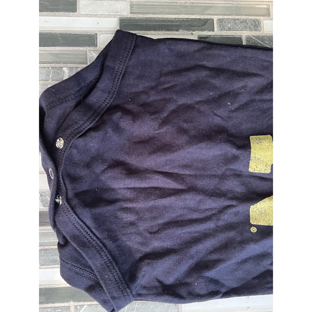 NWT NCAA Notre‎ Dame University Baby Bodysuit 3/6 Months Navy - Picture 6 of 9